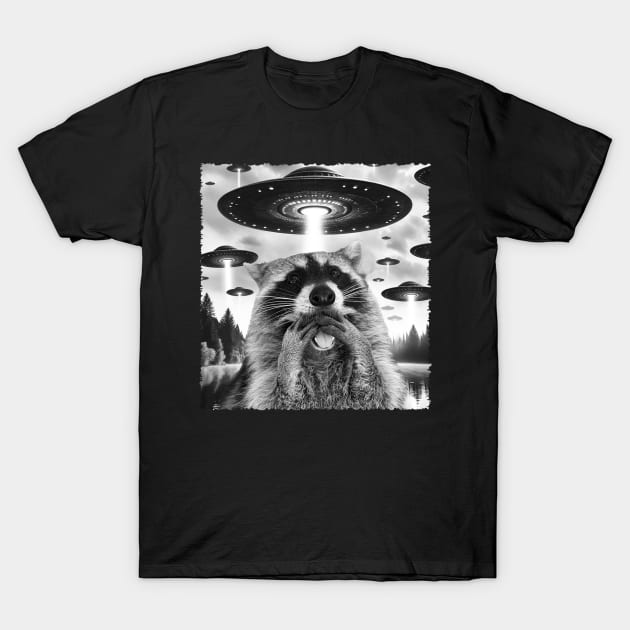 Masked Marvel Trendy Raccoon Tees for Nature-inspired Fashion Statements T-Shirt by SofiaRibeiro